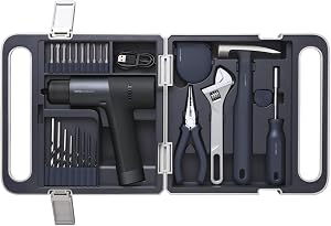 HOTO Cordless Brushless Drill Tool Set, Variable Speed, Hidden Buckle, Unique LED Screen, 