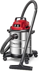Vacmaster 5-Gallon<em> 4 Peak HP Stainless Steel Wet/Dry Vacuum – VOC508S 1101